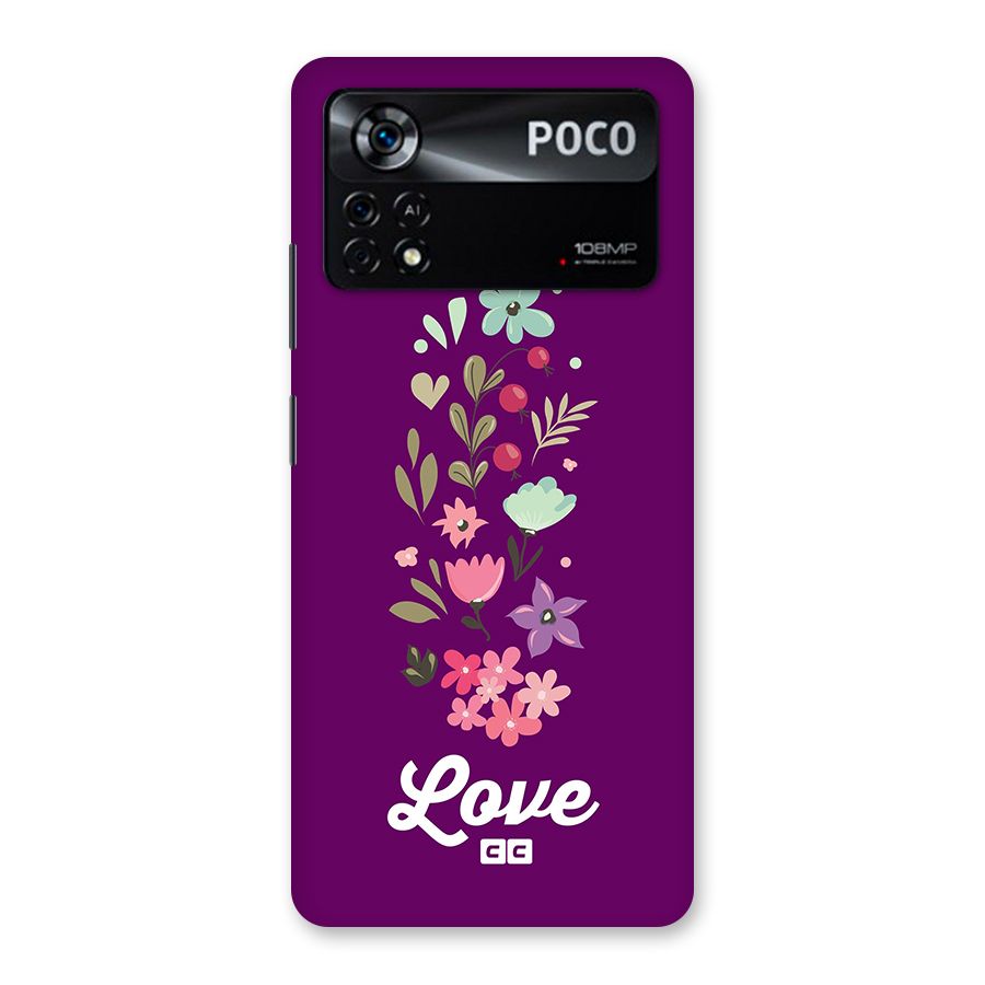 Floral Love Back Case for Poco X4 Pro 5G