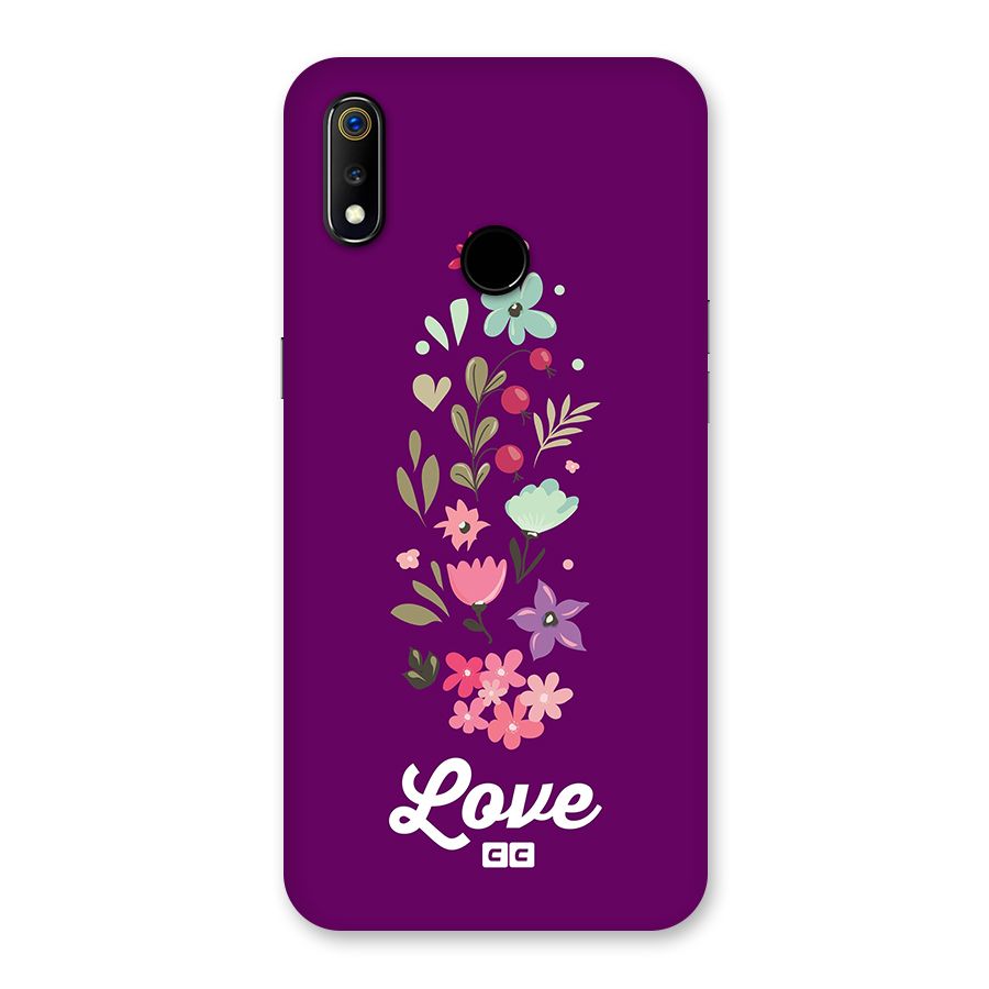 Floral Love Back Case for Realme 3
