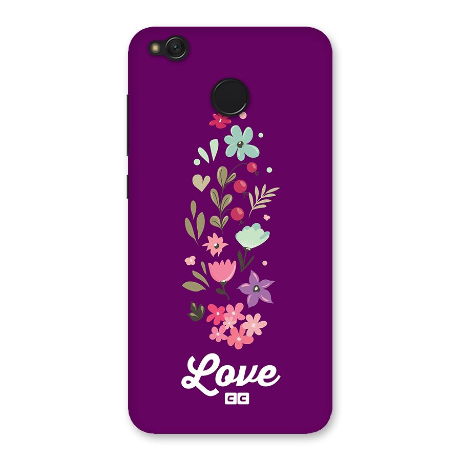 Floral Love Back Case for Redmi 4