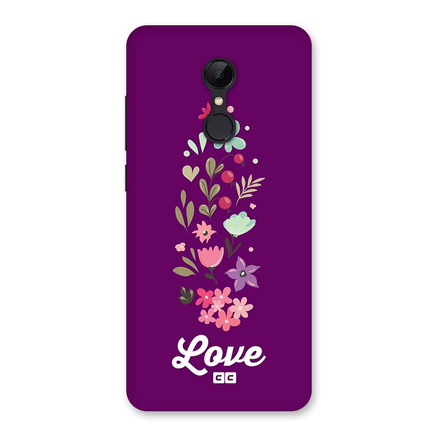 Floral Love Back Case for Redmi 5
