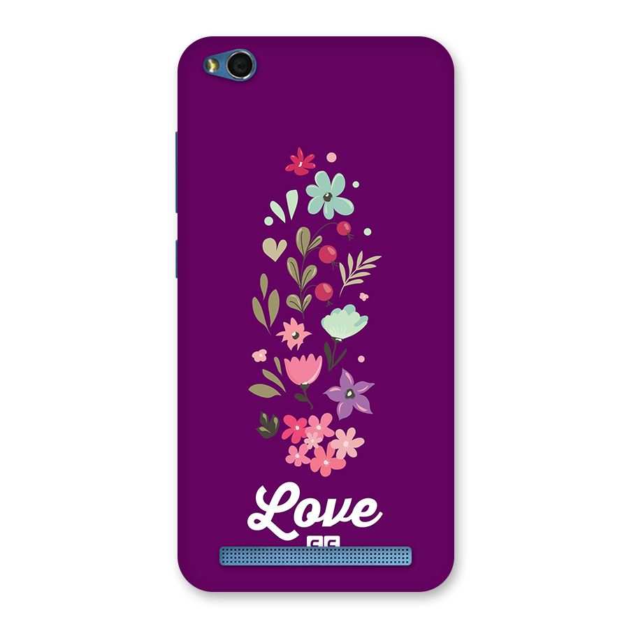 Floral Love Back Case for Redmi 5A