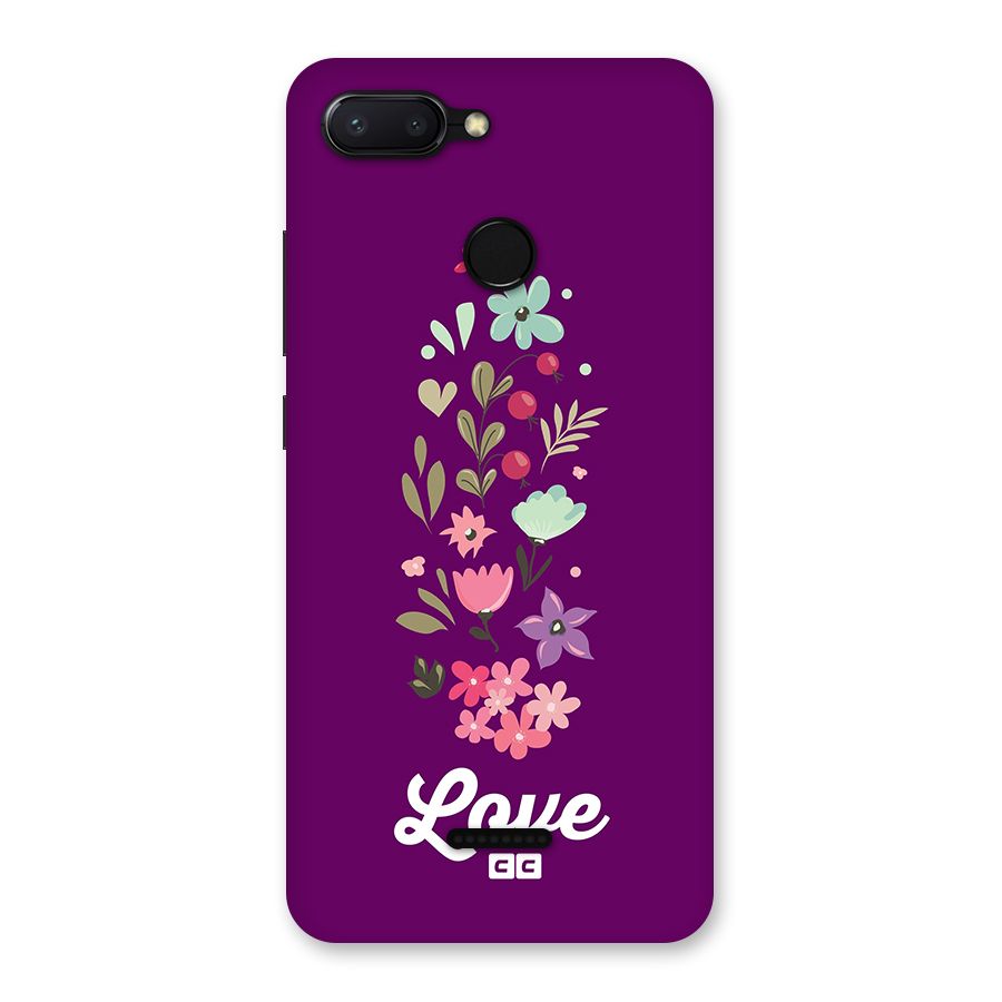 Floral Love Back Case for Redmi 6