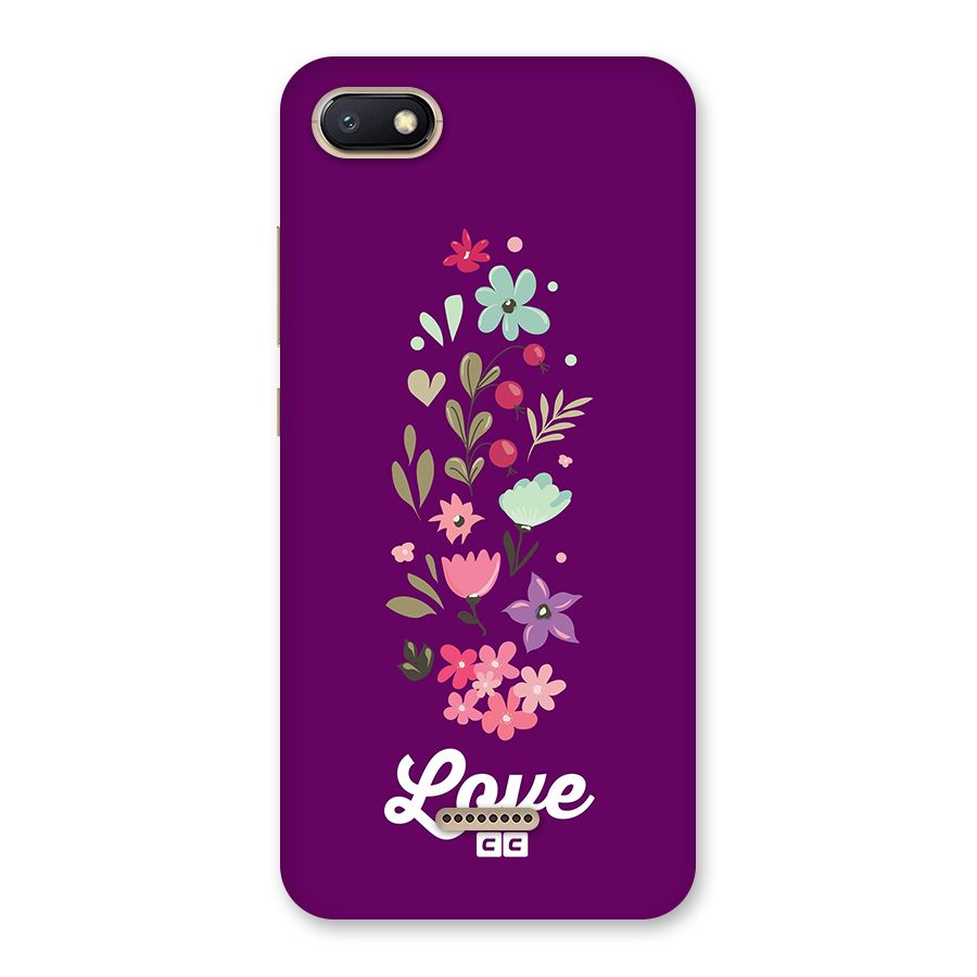 Floral Love Back Case for Redmi 6A