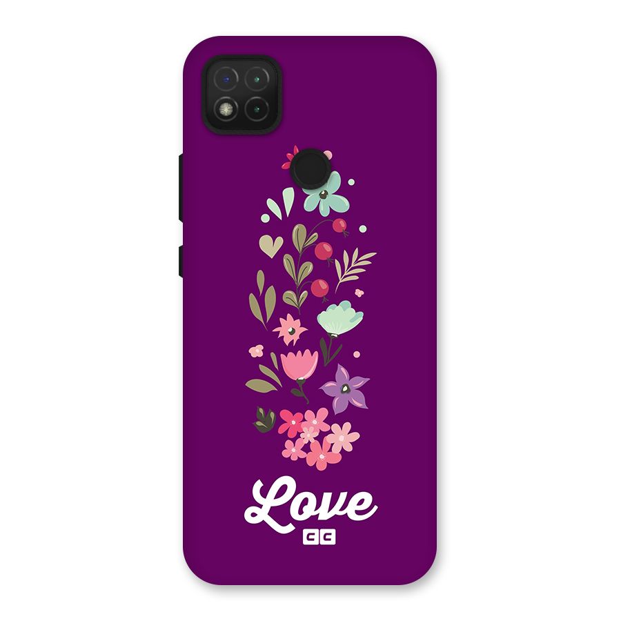 Floral Love Back Case for Redmi 9 Activ