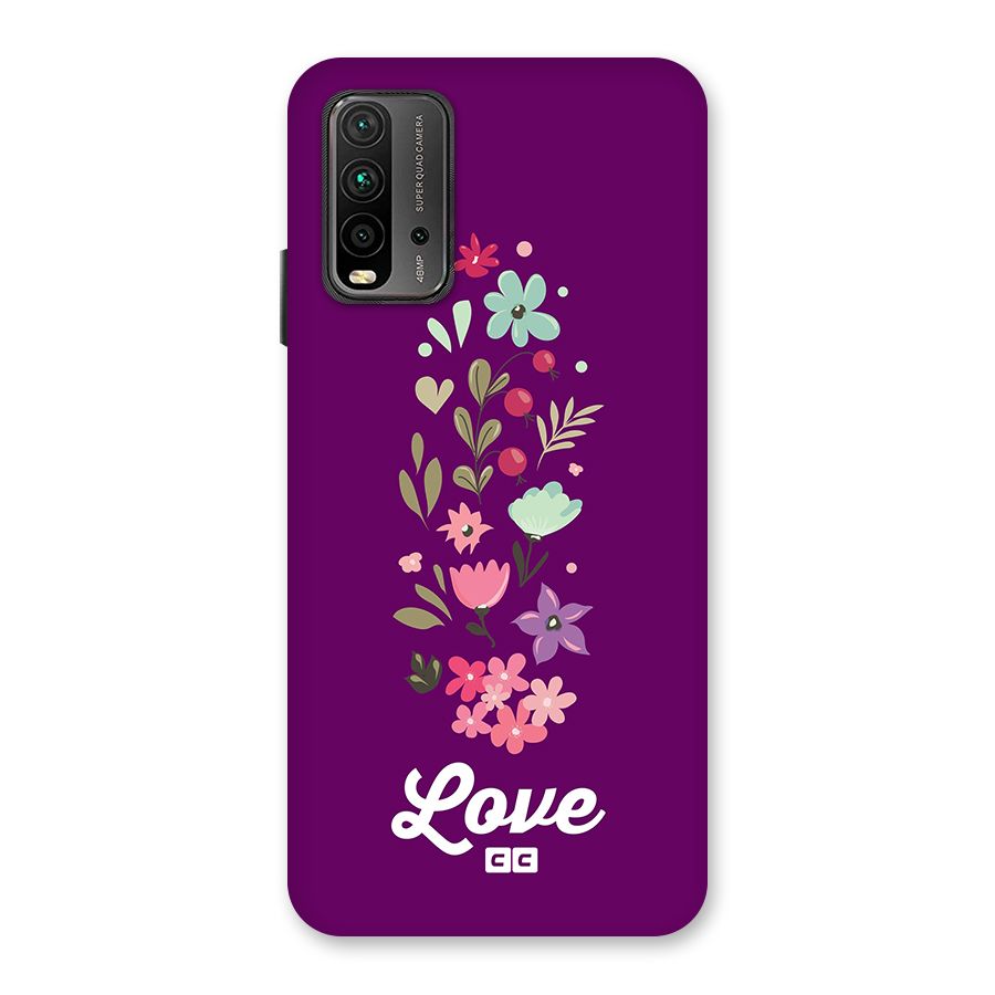 Floral Love Back Case for Redmi 9 Power