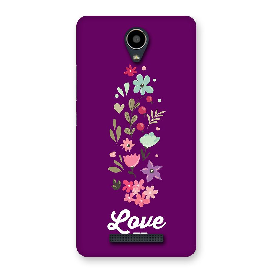 Floral Love Back Case for Redmi Note 2