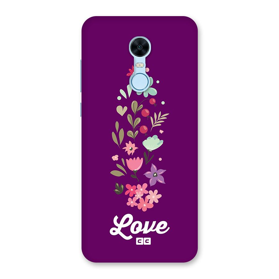 Floral Love Back Case for Redmi Note 5