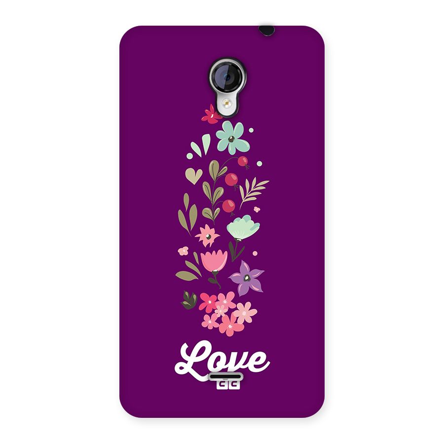 Floral Love Back Case for Unite 2 A106