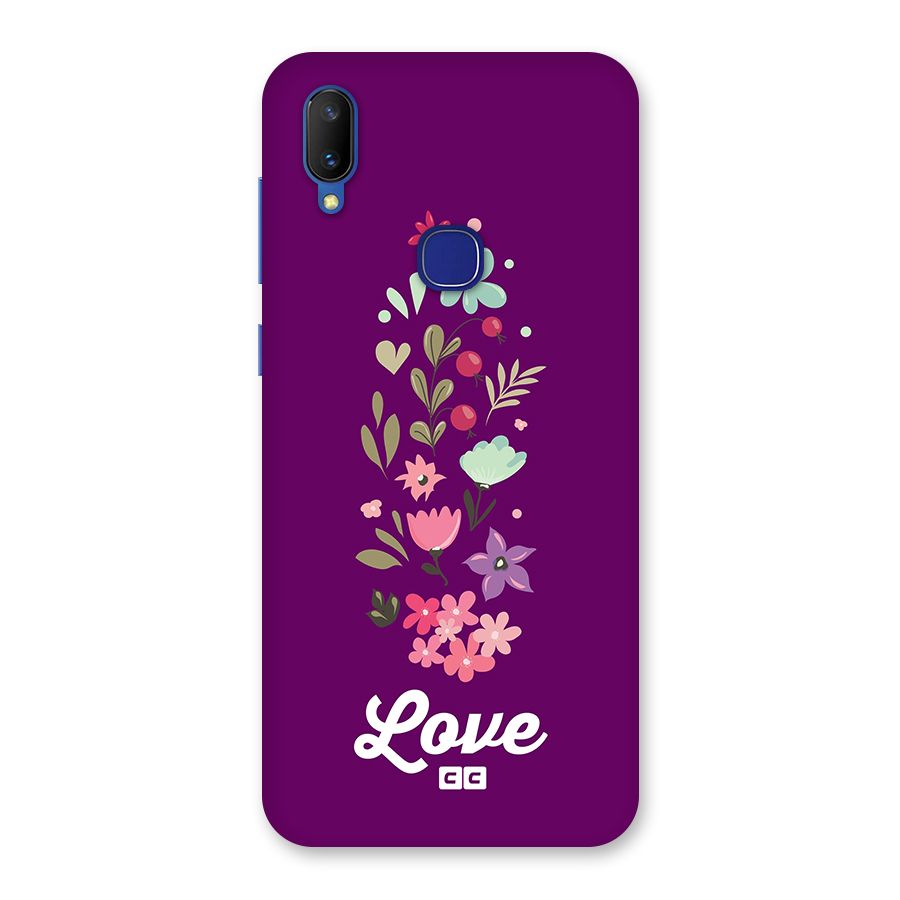 Floral Love Back Case for Vivo V11