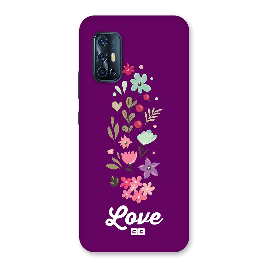 Floral Love Back Case for Vivo V17