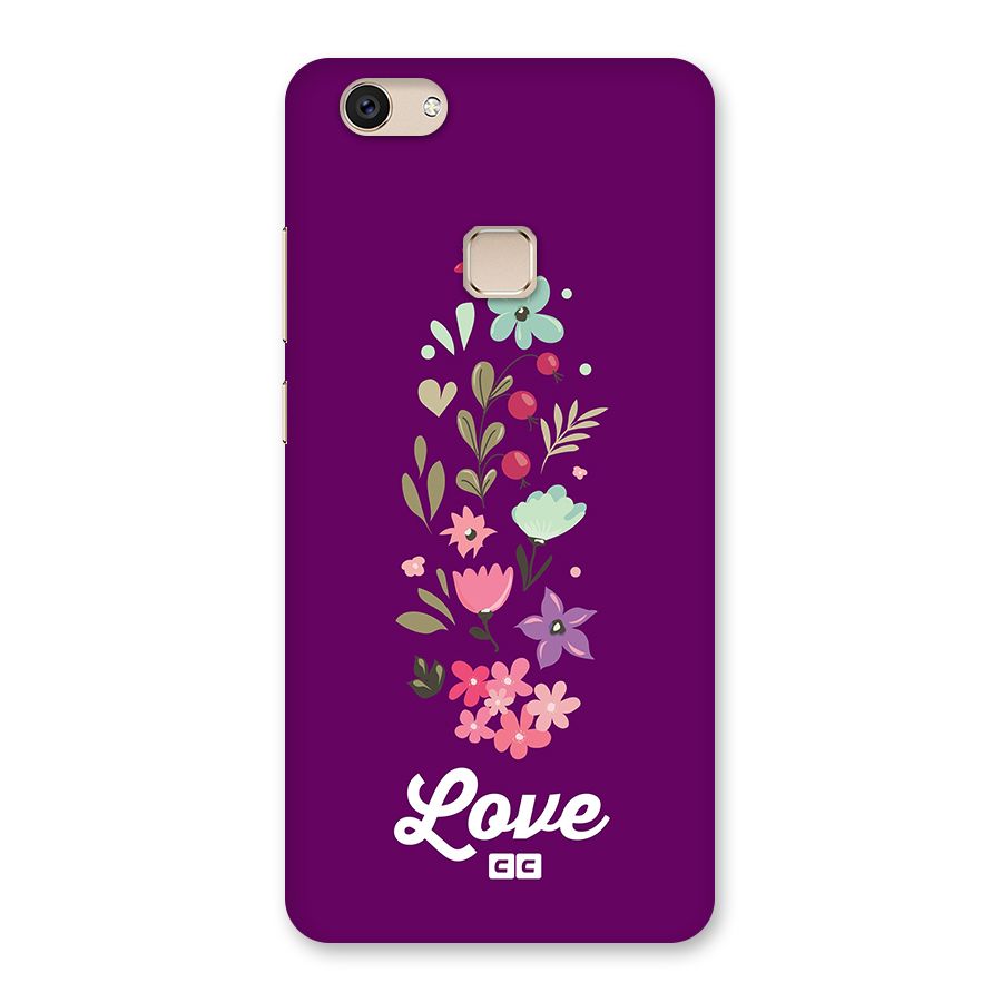 Floral Love Back Case for Vivo V7