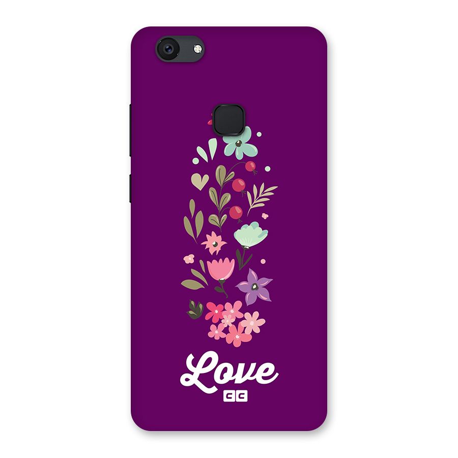 Floral Love Back Case for Vivo V7 Plus