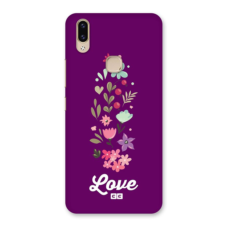 Floral Love Back Case for Vivo V9 Youth