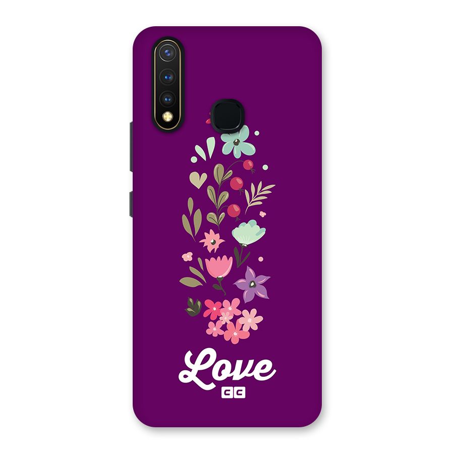 Floral Love Back Case for Vivo Y19