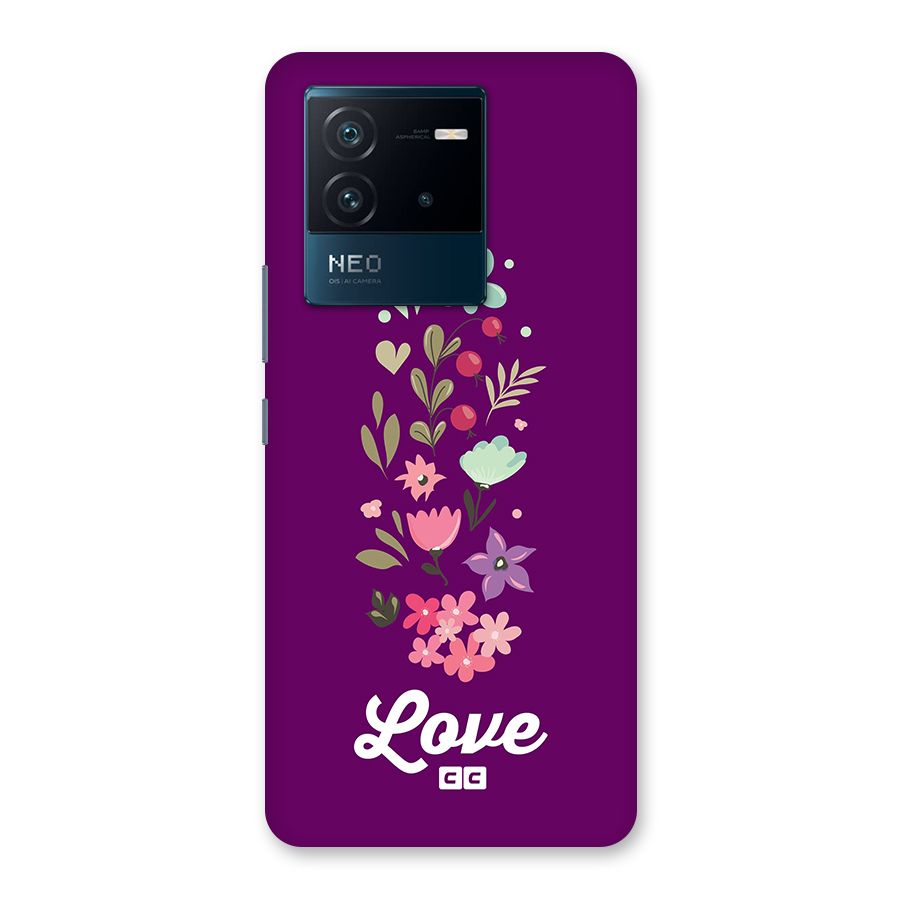 Floral Love Back Case for Vivo iQOO Neo 6 5G