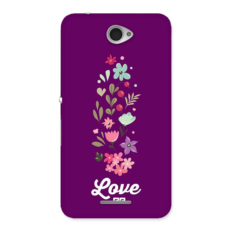 Floral Love Back Case for Xperia E4