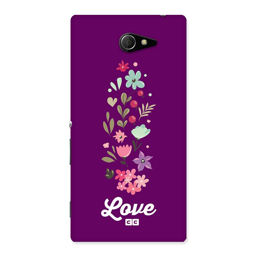Floral Love Back Case for Xperia M2