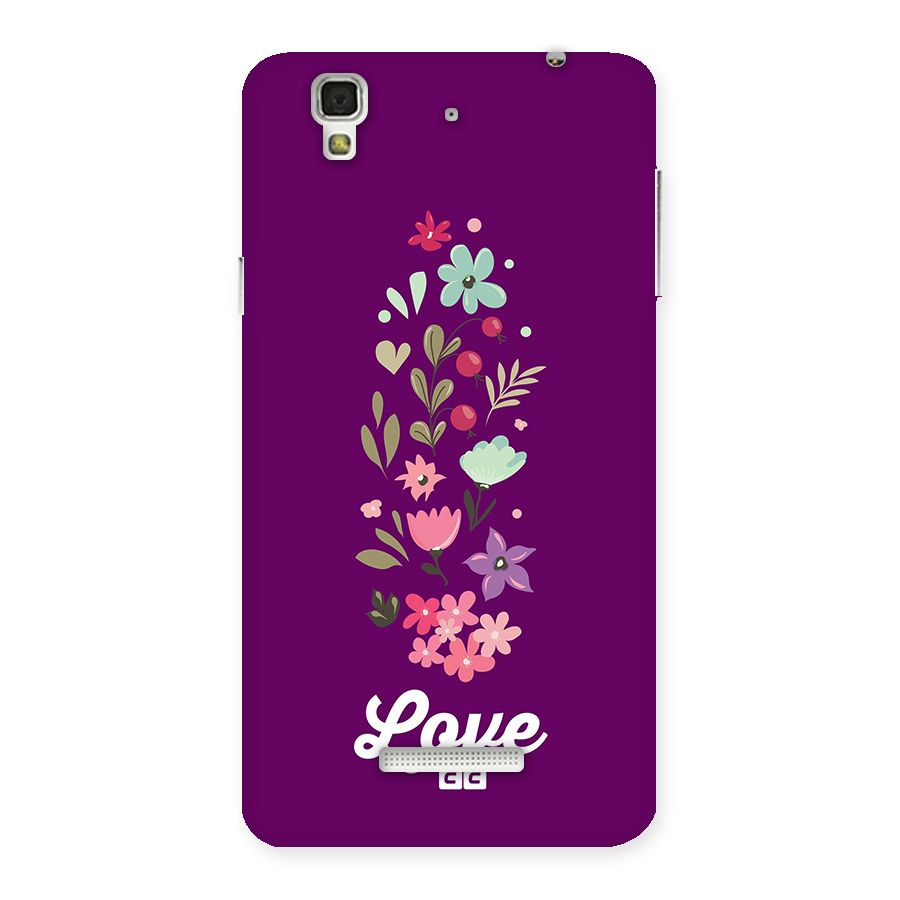Floral Love Back Case for YU Yureka Plus