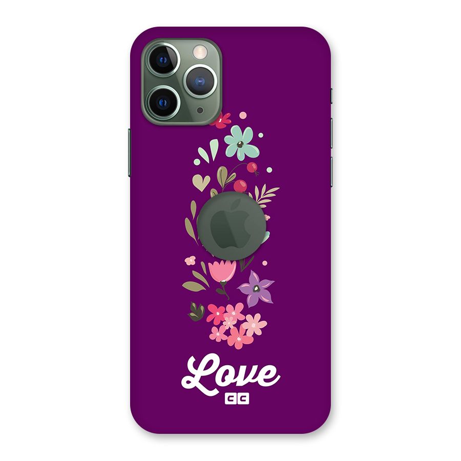 Floral Love Back Case for iPhone 11 Pro Logo  Cut