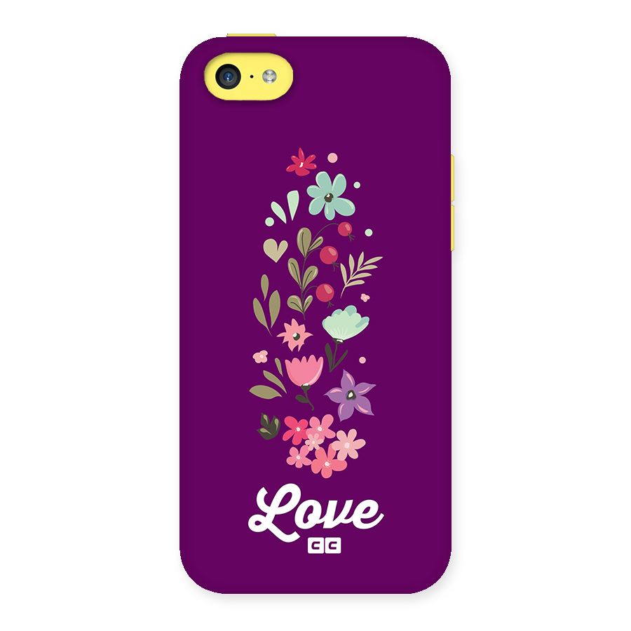 Floral Love Back Case for iPhone 5C
