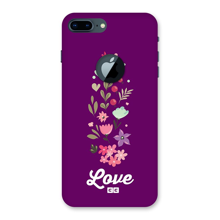 Floral Love Back Case for iPhone 7 Plus Logo Cut