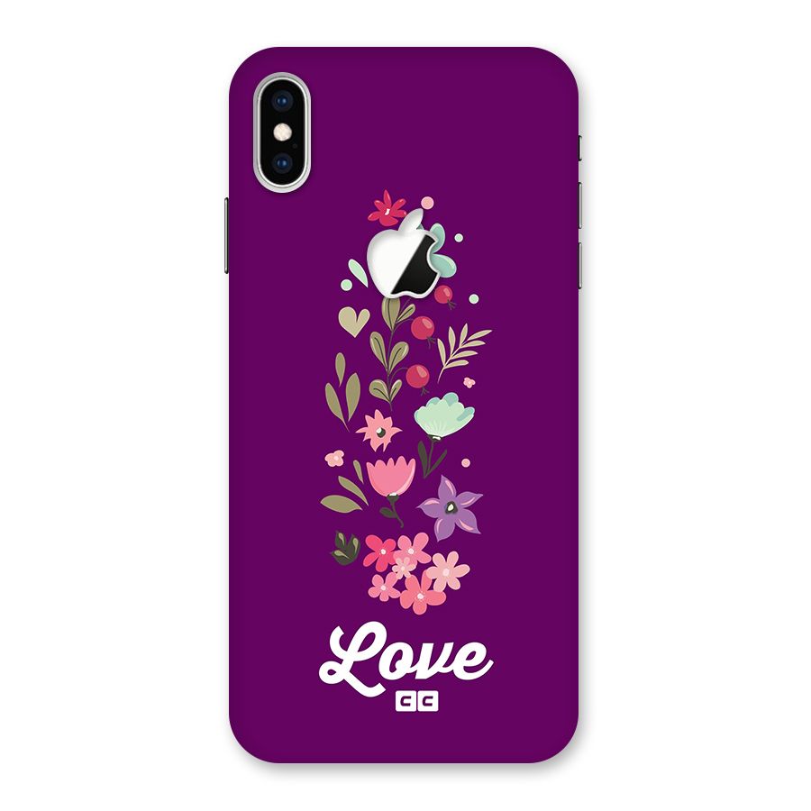 Floral Love Back Case for iPhone XS Max Apple Cut