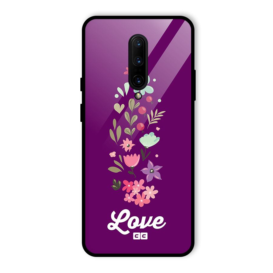 Floral Love Glass Back Case for OnePlus 7 Pro