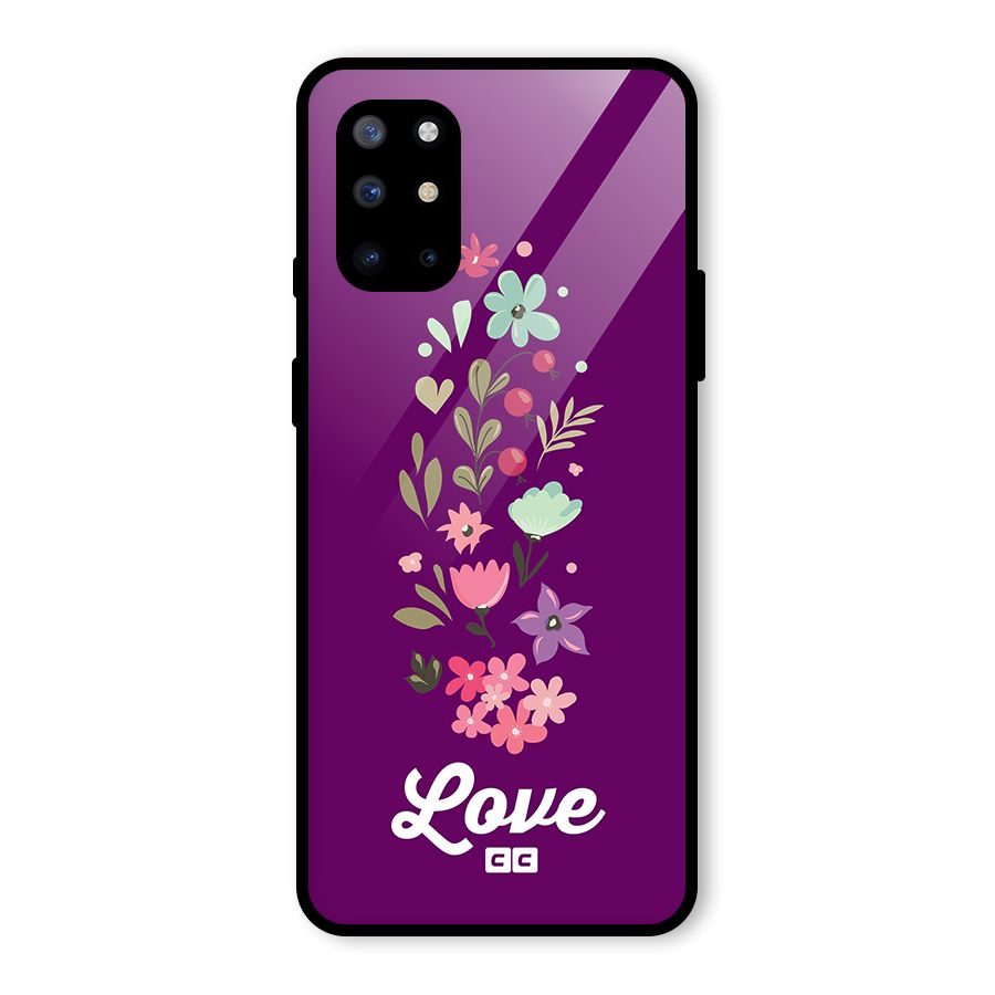 Floral Love Glass Back Case for OnePlus 8T