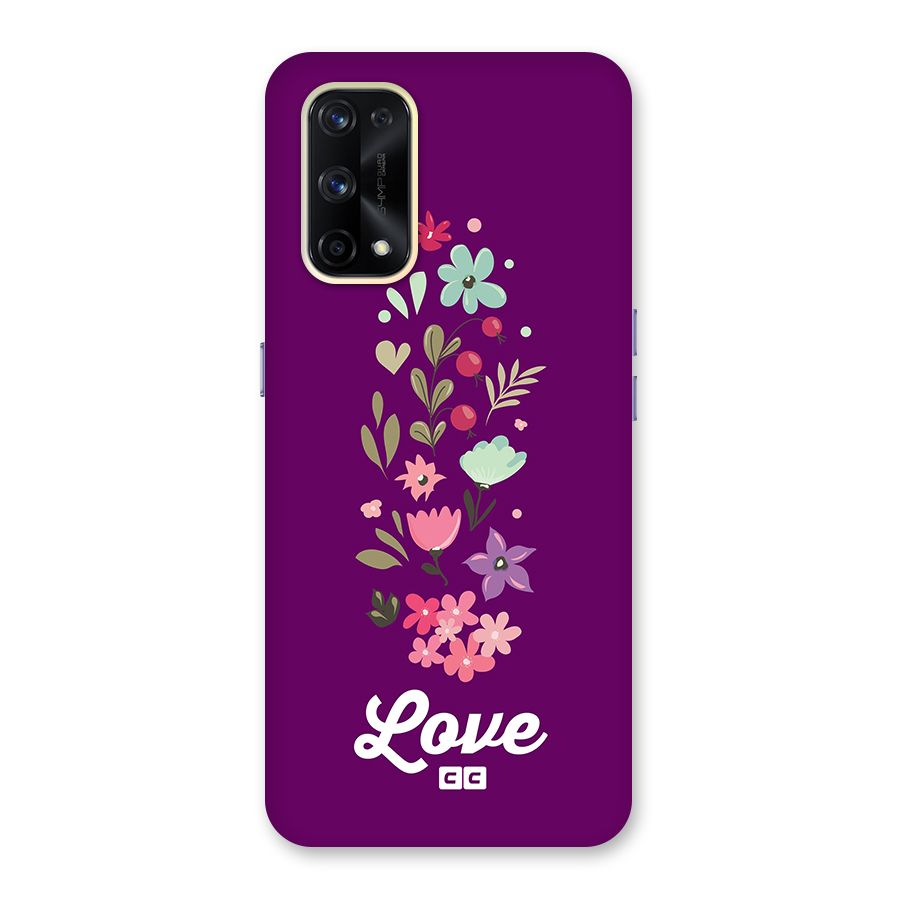 Floral Love Glass Back Case for Realme X7 Pro