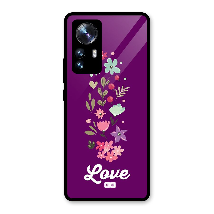 Floral Love Glass Back Case for Xiaomi 12 Pro