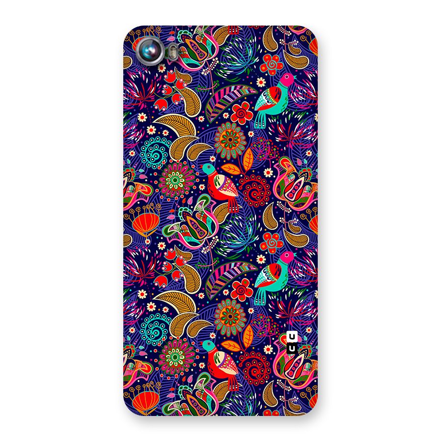 Floral Seamless Pattern Spring Flowers Back Case for Canvas Fire 4 (A107)