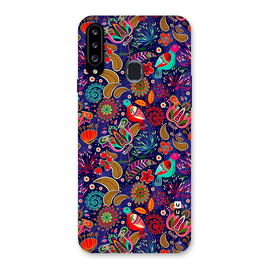 Floral Seamless Pattern Spring Flowers Back Case for Galaxy A20s