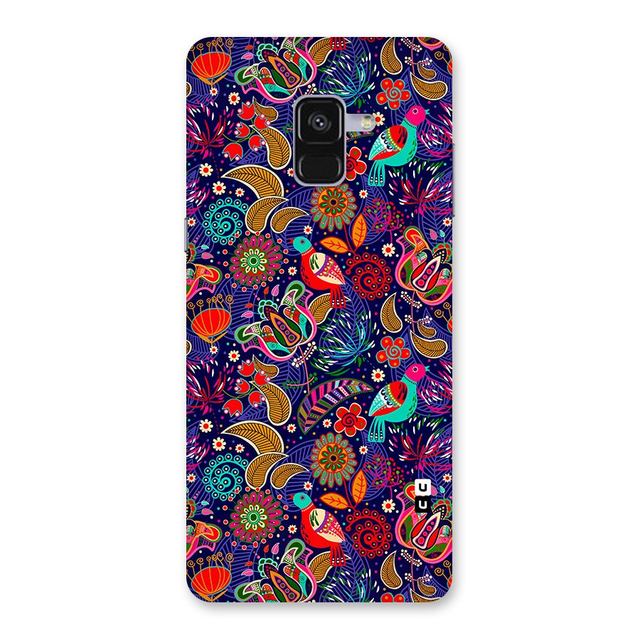 Floral Seamless Pattern Spring Flowers Back Case for Galaxy A8 Plus