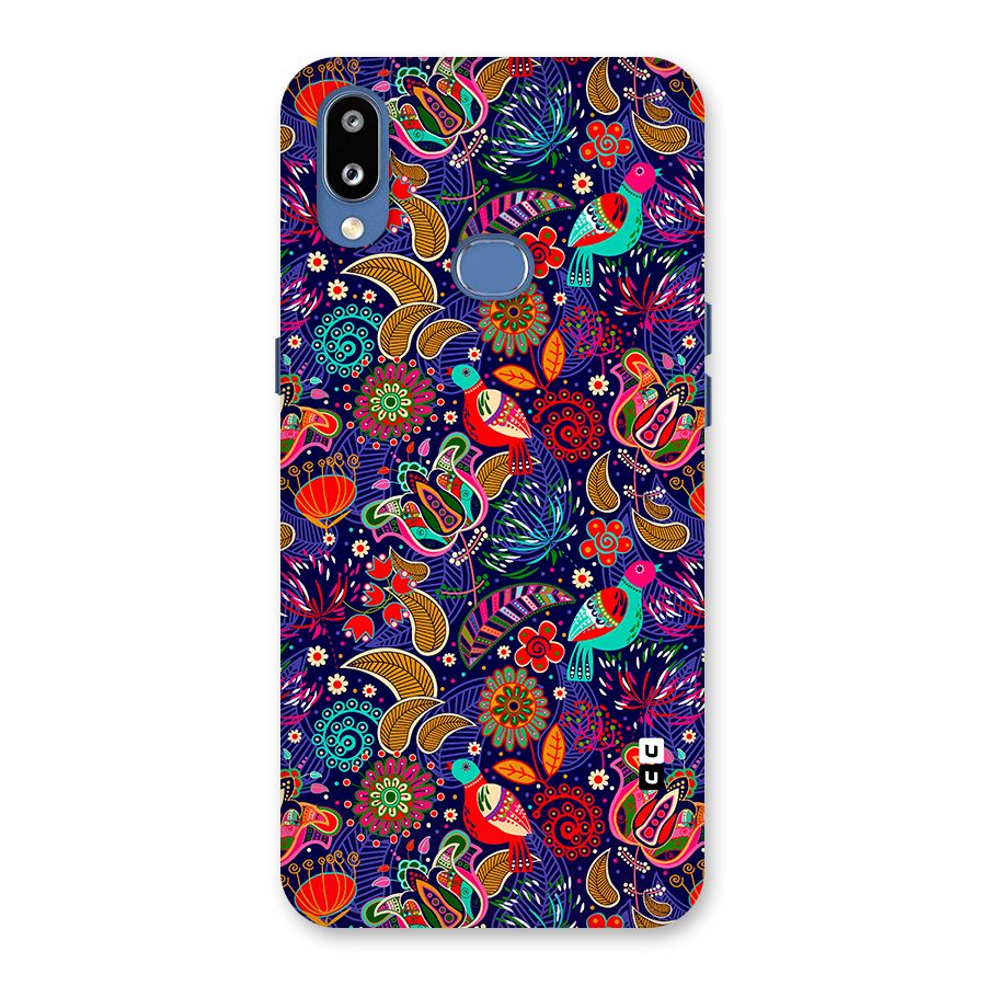 Floral Seamless Pattern Spring Flowers Back Case for Galaxy M01s