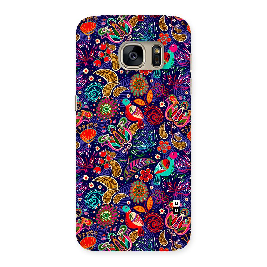 Floral Seamless Pattern Spring Flowers Back Case for Galaxy S7