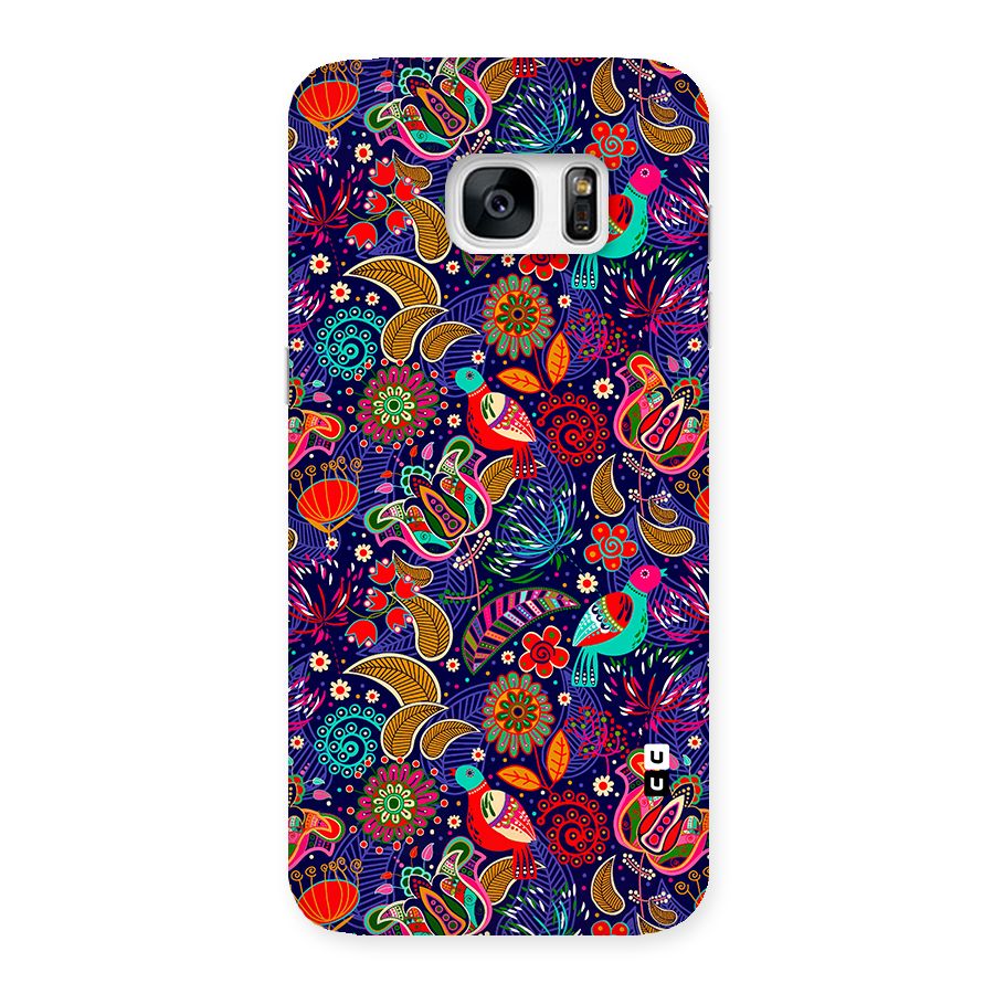 Floral Seamless Pattern Spring Flowers Back Case for Galaxy S7 Edge