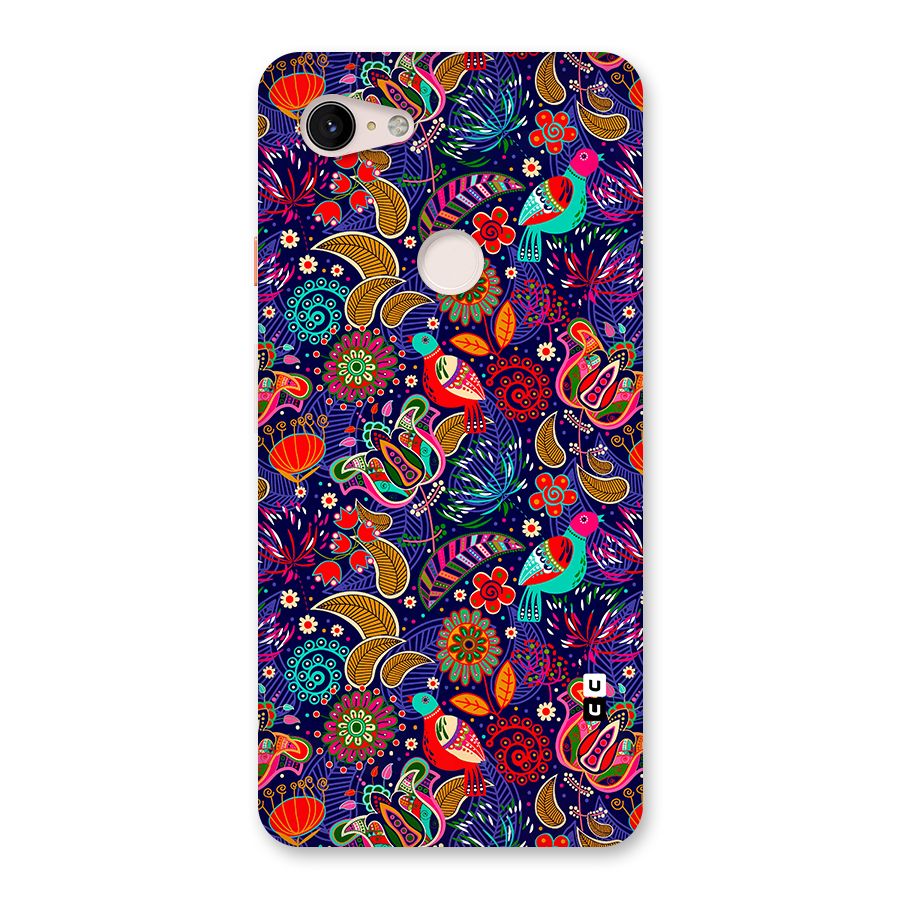 Floral Seamless Pattern Spring Flowers Back Case for Google Pixel 3 XL