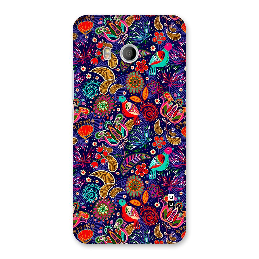 Floral Seamless Pattern Spring Flowers Back Case for HTC U11