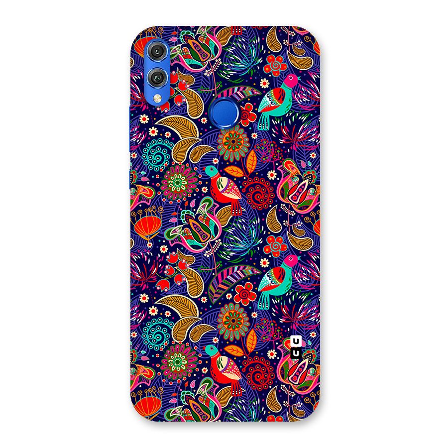 Floral Seamless Pattern Spring Flowers Back Case for Honor 8X
