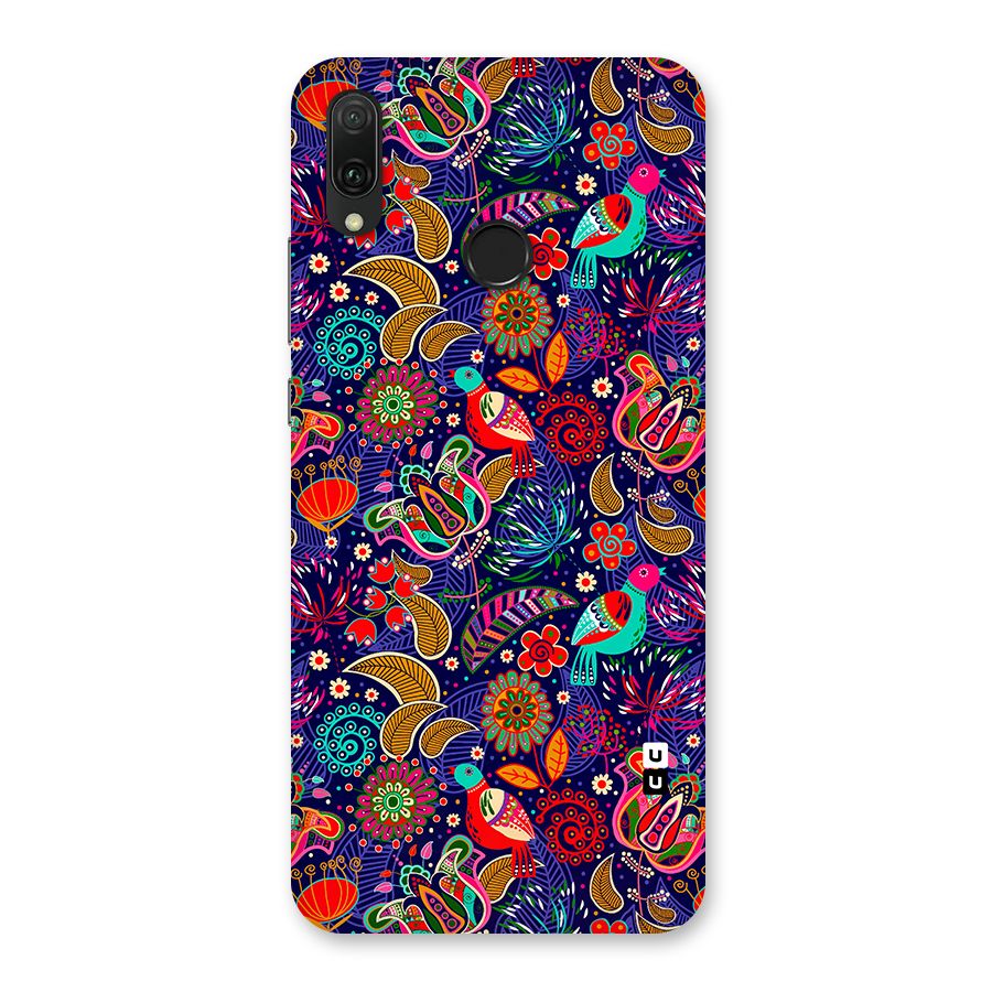 Floral Seamless Pattern Spring Flowers Back Case for Huawei Y9 (2019)