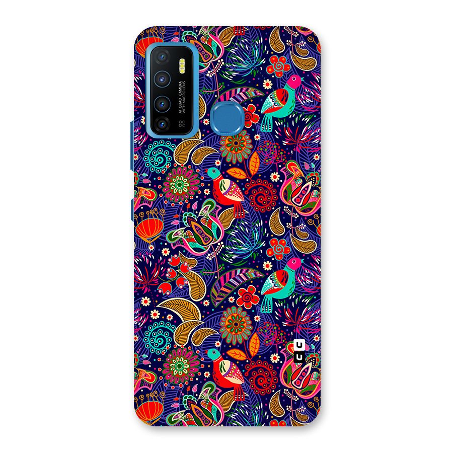 Floral Seamless Pattern Spring Flowers Back Case for Infinix Hot 9