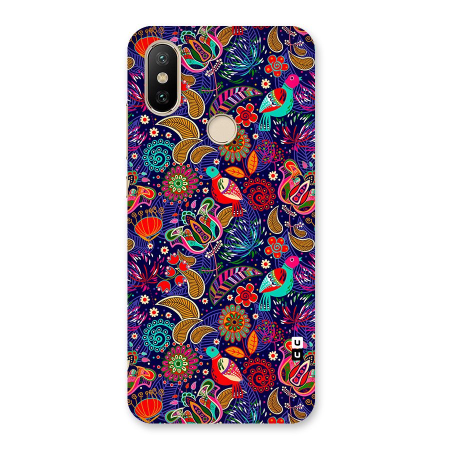 Floral Seamless Pattern Spring Flowers Back Case for Mi A2