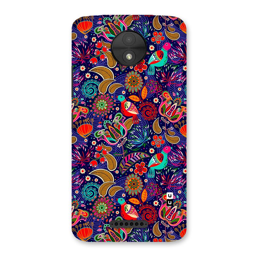 Floral Seamless Pattern Spring Flowers Back Case for Moto C