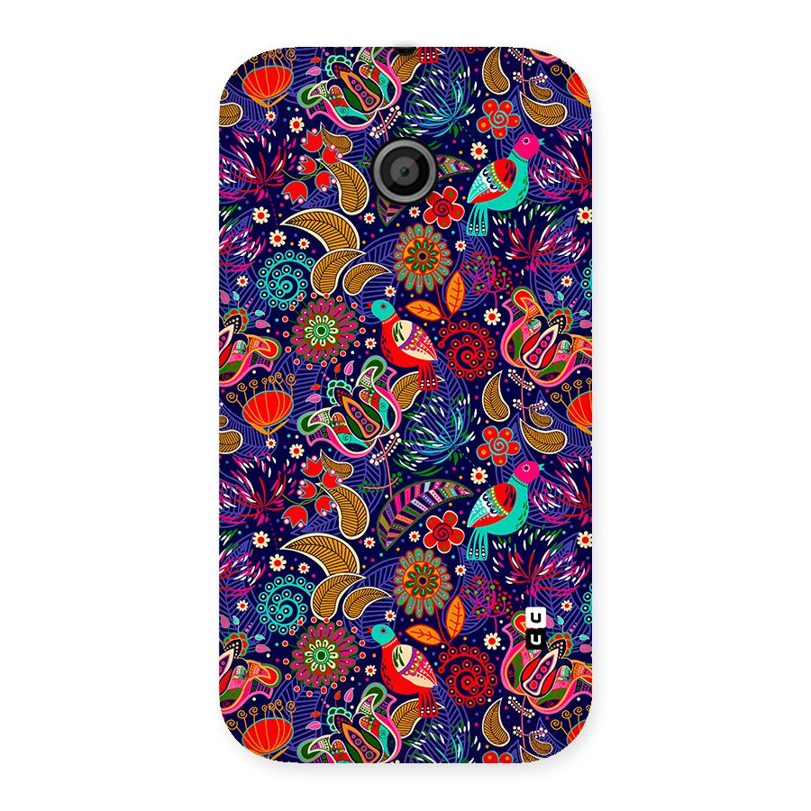 Floral Seamless Pattern Spring Flowers Back Case for Moto E