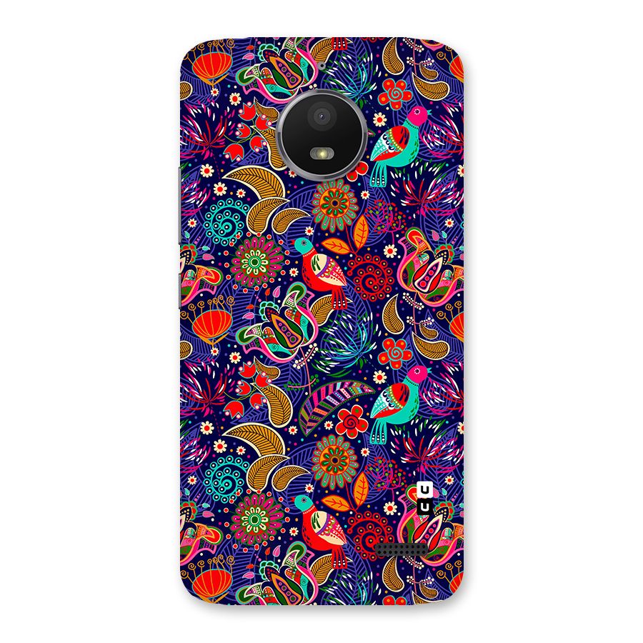 Floral Seamless Pattern Spring Flowers Back Case for Moto E4