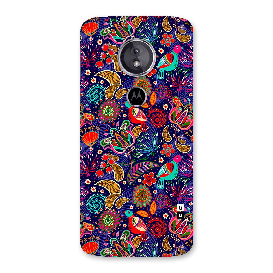 Floral Seamless Pattern Spring Flowers Back Case for Moto E5