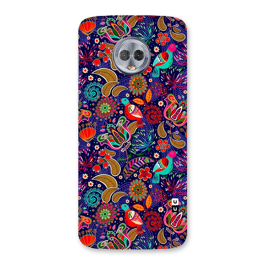 Floral Seamless Pattern Spring Flowers Back Case for Moto G6