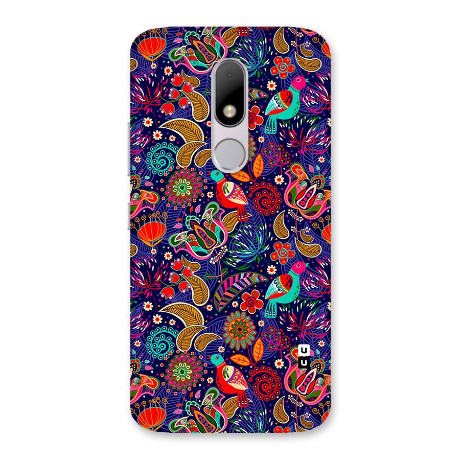 Floral Seamless Pattern Spring Flowers Back Case for Moto M