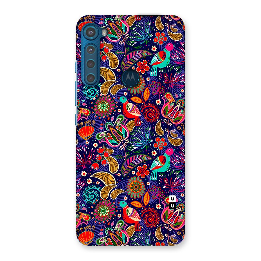 Floral Seamless Pattern Spring Flowers Back Case for Motorola One Fusion Plus
