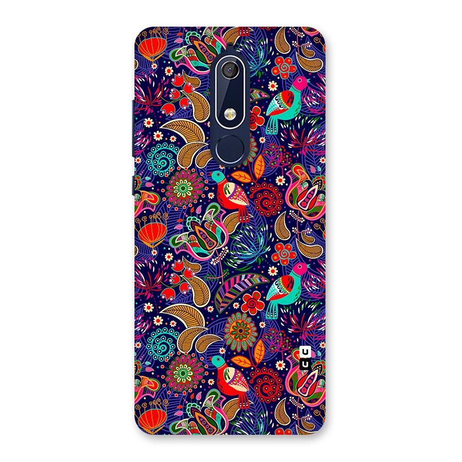 Floral Seamless Pattern Spring Flowers Back Case for Nokia 5.1